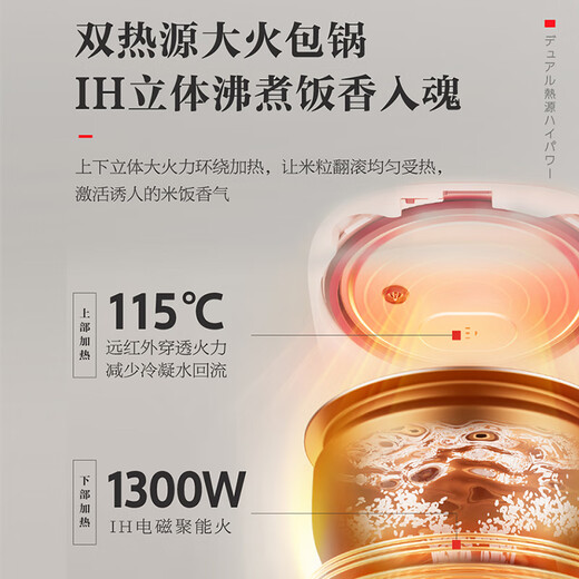 Toshiba (TOSHIBA) 20% national subsidy Xiaobailu 0-coated rice cooker household uncoated stainless steel rice cooker for 4-5 people 4-liter dual-gallon first-level energy efficiency RC-15ISUC (WY)