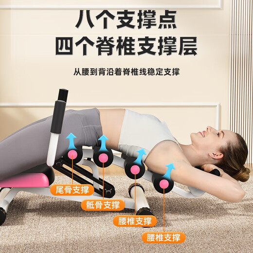 腰椎舒缓器拉伸家用健身倒立机开背脊椎矫正腰部拉伸放松器倒立器 多功能挺腰器(多档可调)