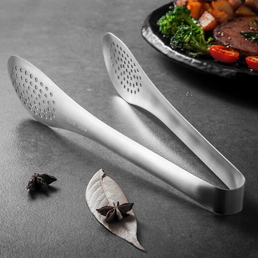 MAXCOOK 304 stainless steel food clips, kitchen anti-scalding clips, barbecue clips, steak clips, cake clips, bread baking clips, 304 all-steel food clips MCJQ-022