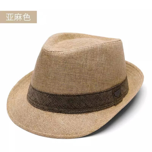 Kim sunja trendy brand new big head hat men's retro British jazz hat trendy summer breathable gentleman hat sunshade straw hat gentleman style breathable white M size small (54-56cm)