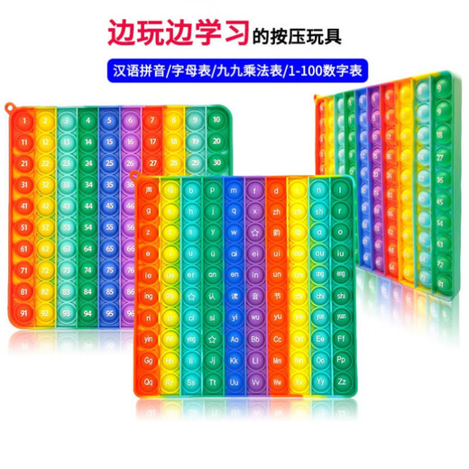 Jianwei Shen Digital Crab Knuckle Loch Spielzeug Kinderspielzeug Regenbogen Pressennummer Multiplikationstabelle Unziffakt Artefakt Prise Blütenfarbe