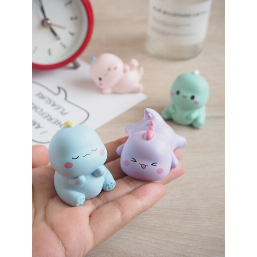 Small ornaments exquisite dinosaur ornaments ins exquisite small objects cute girl heart office computer desk decoration birthday gift set 4 pieces
