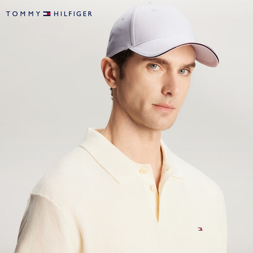 Tommy Hilfiger 24 Spring и летний мужской простой металлический малый марк. Бейсболка Bevel Bevel AM0AM12035 Белый ycf M Одиночный размер (Head Circle 58c)