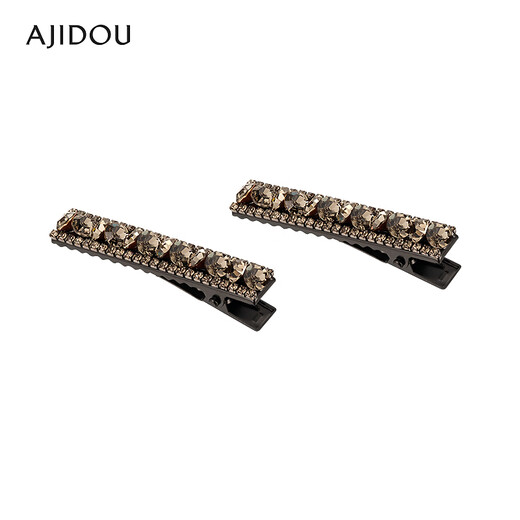 AJIDOU Ajidou Hairpin Bright Craftsmanship Imitation Crystal Sweet Duckbill Clip Side Clip Bangs Clip Hair Accessories Birthday Gift Black 1-piece Set