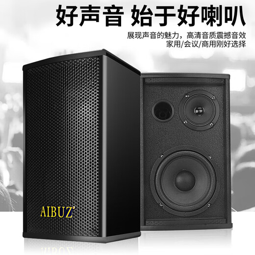 Aibuz 604 Home Bluetooth KTV Speaker Set Home Living Room Karaoke Professional Stage Conference Room Classroom Shop Training Speaker 2 6.5-inch Speakers