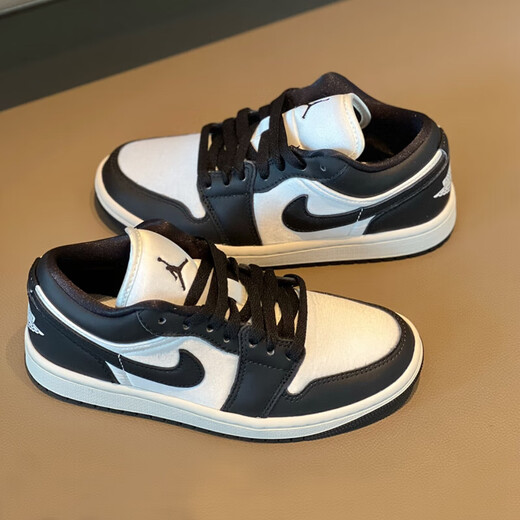Nike air jordan 1 men's shoes spring new women's shoes aj1 low top shoes casual basketball shoes fb9893-101 black and white panda 38.5