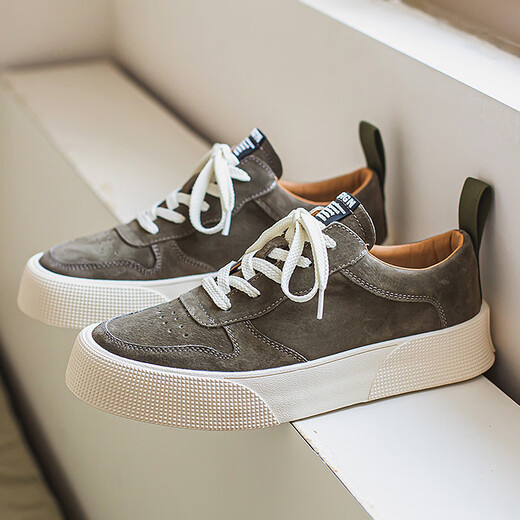 SANLITAI (Sanlitai) zapatos para hombres de gran tamaño para la primavera 46 zapatos de tablero de hombres 47 deportes de gran tamaño y zapatos casuales 48 zapatos de lona ensanchados zapatos para hombres 2988 café oscuro 45
