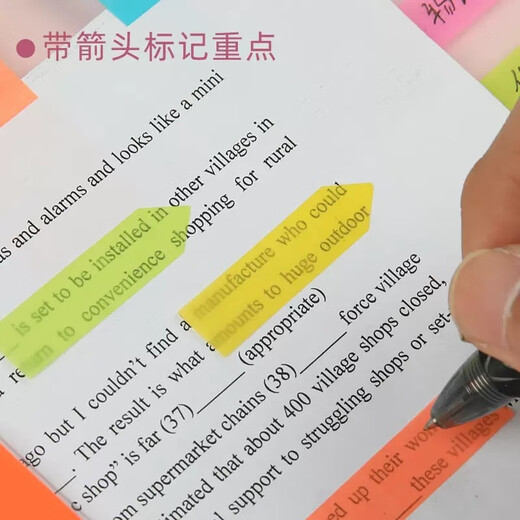 
3M index sticker extraction label color bookmark fluorescent label sticker notebook instructions page number folder translucent strip waterproof color sticker student key classification Pepsi sticker [683-6CF+9CF] combination package-210 pictures