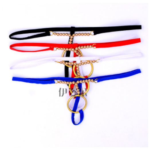 Jiyu (JIUUY) Jiyu underwear thong men's gay perverted low-waist open-flap bumpy large pouch transparent non-removal red