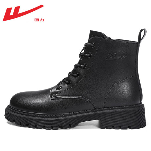 Pull-back Martin boots men's boots high-top winter couple leather boots casual trendy retro work boots men's black (men's style) 41