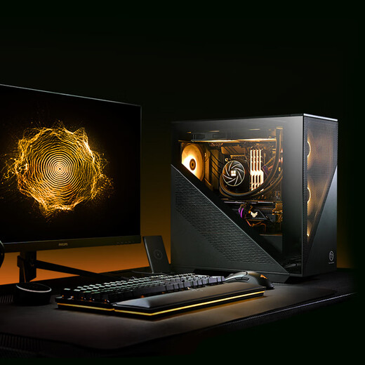 Ningmei AMD R5 9600X/RTX5060/7650GRE graphics card e-sports gaming desktop computer host design rendering DIY assembly computer assembly machine 5600+6500XT | Configuration 1