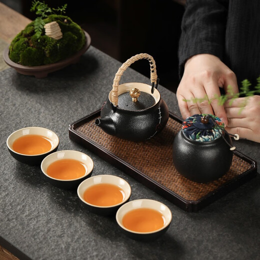 Heban Tea Set Complete Teapot Set Birthday Gift Men's Gift Customized Souvenir Business Souvenir Housewarming Gift Lift Pot Tea Set 1 Piece