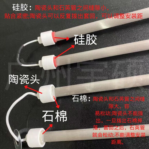 A3 Machina de plástico Lámpara de calentamiento tubo de calentamiento 320 Máquina de sellado de plástico A4 Accesorios de máquina de pegamento de sellado de plástico Accesorios de cuarzo 3895 Tubo de lámpara