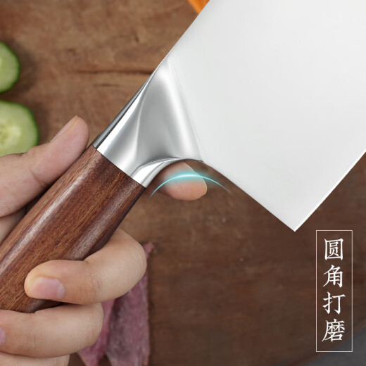邓家刀 锻打9铬18钼钒钢菜刀夹钢家用切片刀刀具女士厨师大足龙水专用刀 9080切片+9215砍骨刀+3004多用刀
