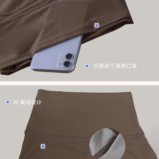 Yuebu Yoga Shorts Three-quarter Pants Women's Summer Thin Cycling Outerwear High-waisted Hip-Lifting Fitness Pants Running Sports Pilates Ebony Gray Three-quarter Pants M Recommended Weight 105-115Jin Jin is equal to 0.5 kg