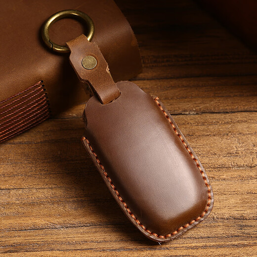 
Jiangxin handmade genuine leather Audi high-end key cover A3A4L bag A5 buckle A6L new Q2 old Q3LQ5L shell RS5 car 7 men and women [top leather] C-high-end brown