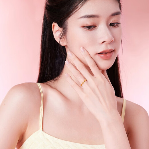 Saturday Fortune (ZLF) Gold Ring Women's Pure Gold 5G Gold Braided Twisted Ring Ring Each Other Price No. 13 - 2.38g