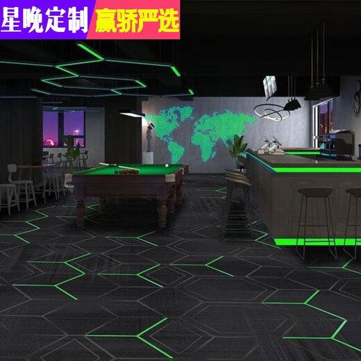 Xingwan nylon billiard hall full floor flame retardant billiard room special commercial carpet fireproof thickened wear-resistant large area full floor Z501 nylon 450g-5.5mm