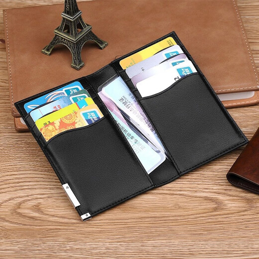 Williampolo Paul Bag Small Card Bag Men's Genuine Cuero VERTICAL Billetera Licencia de conducir para hombres Tarjeta de banco Banco Tarjeta de banco Patrón de cruz azul