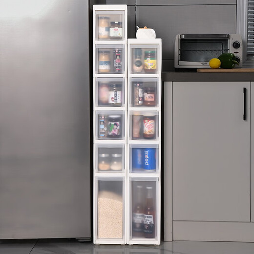 KAMAN storage gap ultra-narrow cabinet side gap refrigerator bathroom kitchen narrow gap storage storage rack side household 20cm width 3 layers