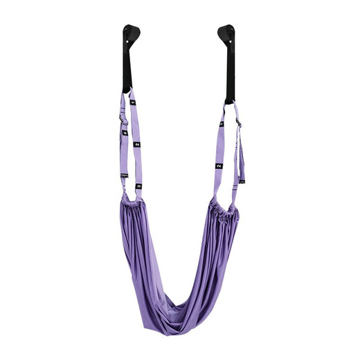 Langwei Yoga Rope Lower Waist Auxiliary Trainer Inline Horse Aerial Yoga Stretch Belt Door Handstand Rope Yoga Tension Rope Lilac Purple [Including Door Buckle Storage Bag]