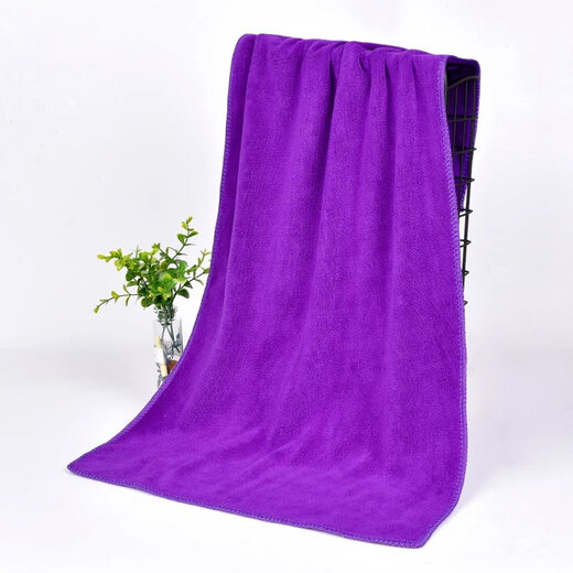 Barber shop special towel, hair salon hairdressing turban, thickened dry hair towel, absorbent, thickened dark purple 30x60cm