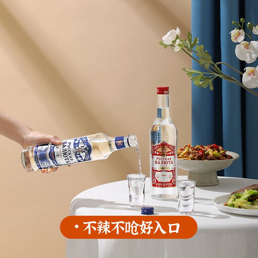 Tatspirtprom罗斯大班 伏特加俄罗斯白酒原瓶进口洋酒调酒基酒生命之水 蓝金版（40度） 500mL 1瓶 250ml