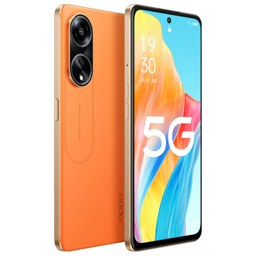 OPPO A1 5G Teléfono móvil con gran memoria y duración de la batería larga 120Hz Qualcomm Snapdragon 695 Full NetCOM Teléfono móvil inteligente de segunda mano Chixia Orange 12GB+256GB 99 Nuevo