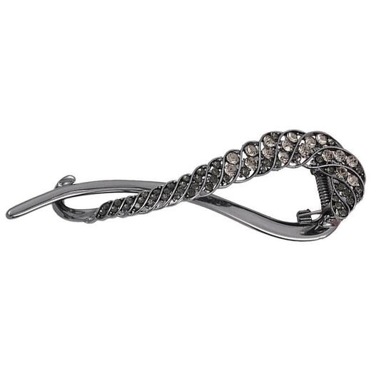 He Niang's high-end hairpin for women, the back of the head grabber buckle, hair twisting artifact, temperament eight-character hairpin headgear, one-word clip, twist clip, light gold