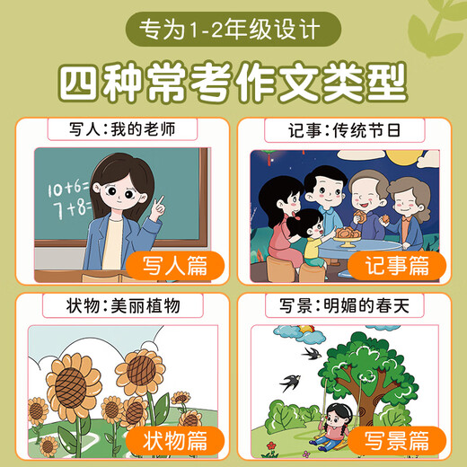 Liupintang looks at pictures, writes words and practice calligraphy, special for primary school students, one daily practice for second grade, a complete set of Chinese language people's education version, children's regular script composition, pen copying practice, hard-pen calligraphy practice calligraphy book