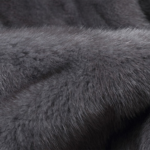 Hengyuanxiang mink fur integrated mink liner mid-length parka fur mink coat men's winter haze blue iron gray mink + rabbit fur sleeves 170/L