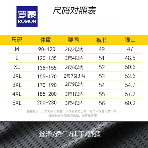 罗蒙（ROMON）夏季冰丝短裤男士五分裤外穿跑步网眼速干篮球运动沙滩裤宽松百搭 9911红色+9905黑色 195/5XL 220斤内