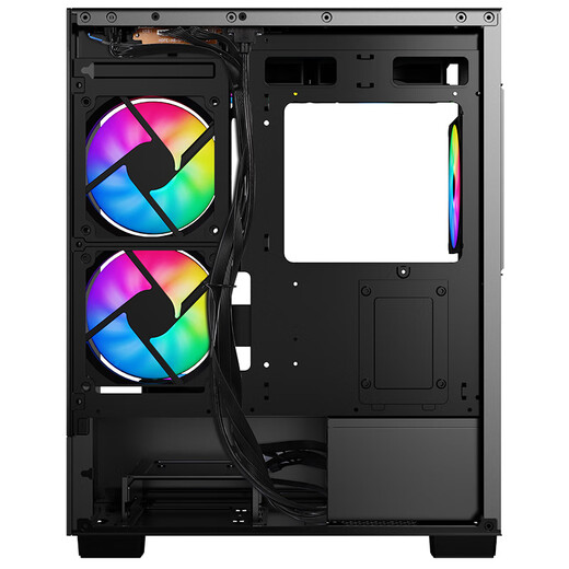 大水牛（BUBALUS）光之境黑色 无立柱海景房游戏电脑主机箱（全景钢化玻璃/M-ATX主板/240水冷/垂直风道）	