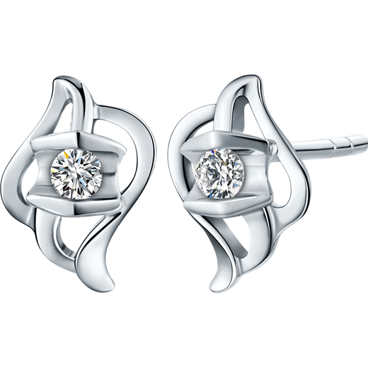 Saturday Fortune Girl Fashion 18k Gold Diamond Earrings Angel Kiss KGDB091275 About 10 Cents Birthday Gift