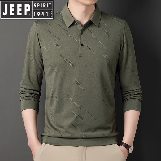Jeep (Jeep) Высококачественный летняя ледяная футболка с длинным рукавом 2025 Новая футболка для повседневной лацли