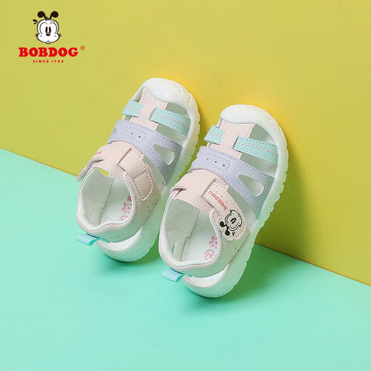 Babudou (Bobdog) Sandalias para niños Sandalias para niños 0-1 años Summer Boys and Girls Baotou Baby Shoes Soft Sole Funcional Shoes Non-Slip 3 Pink Size 15 / Inner Longitud 13.0 cm