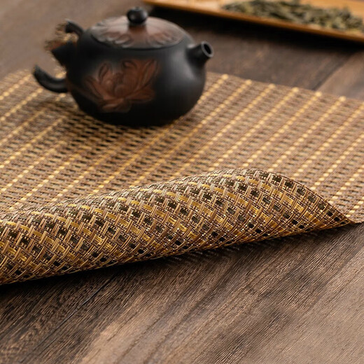 Tingda tea mat, tea set accessories, new Chinese tea towel, tea tablecloth, teapot mat, tea table mat, special mat for tea table, stylish yellow tea mat, large size 30*45cm, can be cut freely