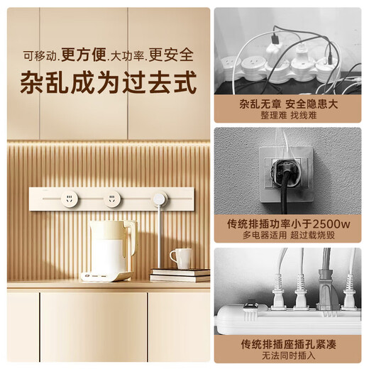 Zhengtai (CHNT) Oberflächenmontierte ultradünne Streckenbuchse, abnehmbare Wandhöhle, Wand-/Kabelbrett, Multifunktionsanleitung, Aurora Grey, Track 0,5 m*1+Adapter*4, Ultra-dünn