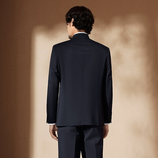 Sieben Markenanzug Herrenanzug 2024 Abnehmbares Hemdkragen Business Pendelarbeit Wollanzug Kleid