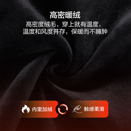 Catman fleece sweatshirt men's autumn and winter thickened warm jacket men's round neck pullover top versatile cotton long-sleeved bottoming shirt