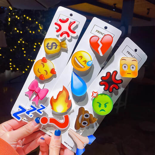 Maimid's weird and weird hairpins, sweaty and speechless water drops, Internet celebrity expression packs, emoji hairpins, hairpins, cute and funny headwear, random 12 pieces