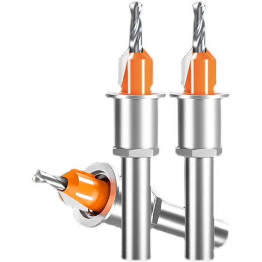 HUHAO woodworking countersink step drill bit limiter hole opener taper hole countersink drill positioning guide hole deep sinking drill bit upgrade with limiter 2.8*8*D8