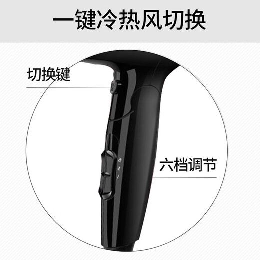 飞科（FLYCO）电吹风机家用恒温负离子恒温速干护发大功率电吹风宿舍可折叠冷热风网红款电吹风机 FH6231【2000W大功率黑色速干】
