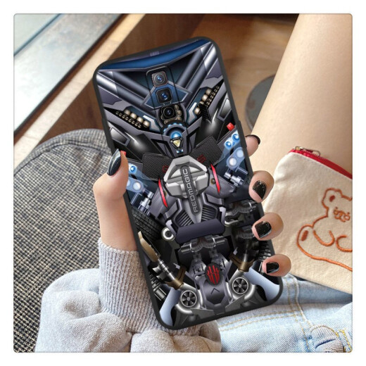 Sustainable for Nubia Red Devil 7 Case de téléphone mobile Black Technology NX679J Men's Soft Set Tencent Red Devil 7 Game E-Sports Mecha Cool Cybertan Mecha TC Red Devil 7 Pro Ring + Lanyard