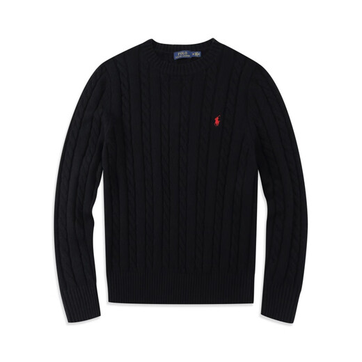 
LAUREN BY RALPH LAUREN Luff Lauren Autumn and Winter Long Sleeve Twist Sweater Casual Fashion Round Neck Pullover Knit Sweater Men's Warm Base Shirt White XL (145-160Jin[Jin equals 0.5 kg])