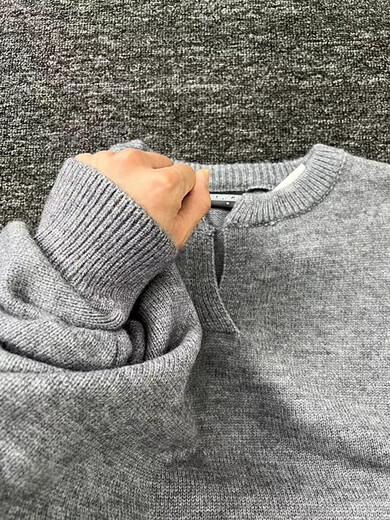 Cleanfit black small v-neck knitted sweater men's autumn and winter thickened American retro bottoming henley sweatshirt black M Collection priority b