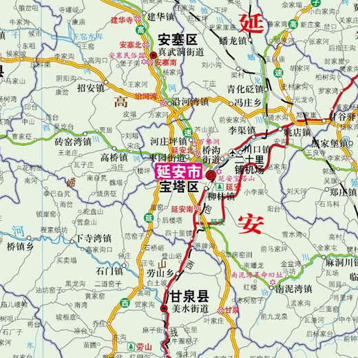 Shaanxi map 2025 Shaanxi Provincial Government Transportation Terrain 1068*749 mm