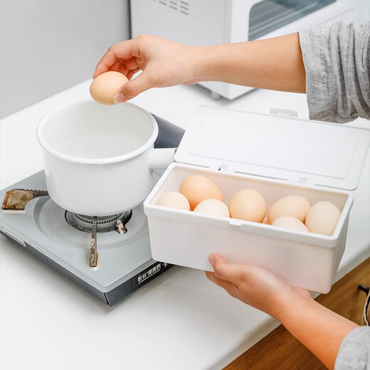 Home Story Japan imported egg storage box refrigerator side door organization artifact kitchen egg box crisper food grade vertical egg box single piece 1.8L