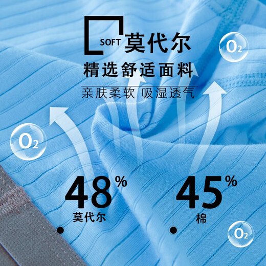NICKYBABY男童内裤儿童莫代尔短裤男孩新款透气平角四角裤青少年不夹PP 11167莫兰迪色系 4条 160