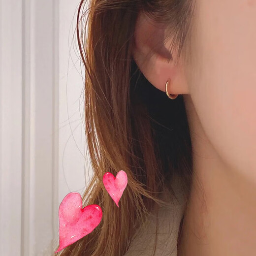 Nianfu earrings 2022 new trendy niche design high-end 2023 trendy 18k gold glossy aperture earrings for women 1